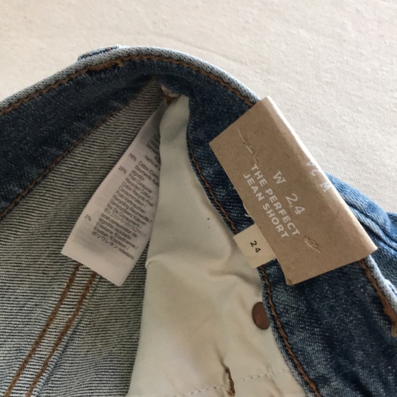 NWT Madewell Sz 24 THE PERFECT JEAN SHORT IN ELLACOTT WASH distressed light wash - Picture 9 of 11
